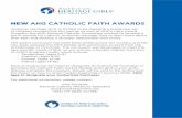 NEW AHG CATHOLIC FAITH AWARDS · My Catholic Values, My Catholic Traditions, and Living My Catholic Faith. Each of these focuses is comprised of faith focuses, projects, and service