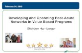 Developing and Operating Post-Acute Networks in Value ...€¦ · Developing and Operating Post-Acute Networks in Value -Based Programs Sheldon Hamburger. Post-Acute Networks in VBP
