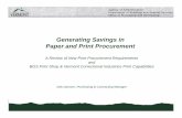 Generating Savings in Paper and Print Procurement · BGS Print Shop & Vermont Correctional Industries Print CapabilitiesBGS Print Shop & Vermont Correctional Industries Print Capabilities