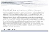 Broadcast Transition from SDI to Ethernet - Arista Networks · ARISTA WHITE PAPER ... which alleviates broadcast engineers from being experts on the network switch ... It is designed
