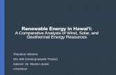Renewable Energy in Hawaiʻi - University of Hawaii€¦ · Renewable Energy Comparison: Cost • Subsidies Net Energy Metering Program Hawaiʻi Renewable Energy Technology Income