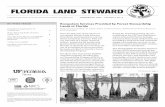 florida land steward - University of Florida · manage their forest land for multiple uses such as timber production, wild-life habitat, soil and water conserva-tion, recreational