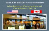 Marketing Promotional Programs 2016 - Gateway Newstandsgatewaynewstands.com/.../2016/10/2016-Marketing-Brochure.pdf · 2017-11-22 · Marketing Promotional Programs 2016. 1 Table