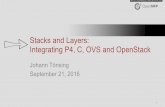 Stacks and Layers: Integrating P4, C, OVS and OpenStack · ©2016 Open-NFP 1 Stacks and Layers: Integrating P4, C, OVS and OpenStack Johann Tönsing September 21, 2016