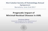 Prognostic Impact of Minimal Residual Disease in AML€¦ · Prognostic Impact of Minimal Residual Disease in AML Konstanze Döhner. University Hospital of Ulm, Department of Internal