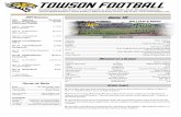 TOWSON FOOTBAL L · 07.11.2017  · Nov. 11. Kickoff is set for 2 p.m. at Zable Stadium. u Towson is coming off its best offensive output of the season as they put up 449 yards of