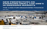 NEW PERSPECTIVES ON FINANCING SMALL CAP SME’S IN …case+for+mezzanine+Finance.pdf · THE CASE FOR MEZZANINE FINANCE 4 Executive summary 6 1. Small capital SME financing: context