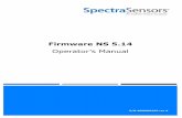 Firmware NS 5 - SpectraSensors€¦ · Operator’s Manual 1–1 1 - INTRODUCTION This SpectraSensors analyzer is shipped with SpectraSensors’ NS 5.14 Firmware. This firmware version