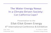 Presentation to the Eilat-Eilot Green Energyprincetonenergy.net/wp-content/uploads/2016/01/Jim... · Dr. James Walker Princeton Energy Group The Water Energy Nexus Eilat-Eilot Green