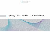 Financial Stability Review 2019...The Financial Stability Review is published by the Deutsche Bundesbank, Frankfurt am Main. It is available to interested parties free of charge. This
