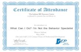 Certificate of Attendance · Certificate of Attendance The Indiana IEP Resource Center is pleased to present this certificate to Muncie, Indiana May, 2020 One and a half (1.5) Contact