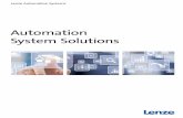 Brochure Automation System Solutions - Lenze · platform consisting of modular software and scalable hardware • Reliable drive systems for typical applications ... • Vertical