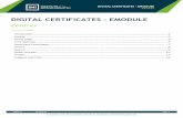 DIGITAL CERTIFICATES - EMODULE As well as being able to view certificate details a nd order duplicate