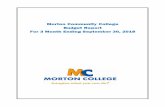 Morton Community College Budget Report For 3 …...RESTRICTED PURPOSE FUND REVENUE September 30, 2018 Budget Actual Budget % Remaining REVENUE STATE GOVERNMENT ICCB - adult education