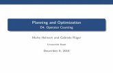 Planning and Optimization · Operator-counting Framework Connection to Cost Partitioning Summary Operator-counting Heuristics De nition (Operator-counting IP/LP Heuristic) The operator-counting
