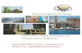 BESTECH BIOTECH INFRA · the best testing /QC/R &D Facility, is situated at dalmiyanagar Dehri On Sone Morden Industrial Area, Bihar. Research & Development : Our testing/ Duality