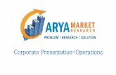 Welcome to the Arya Market Research PVT LTDaryamarketresearch.com/images/AMR-Corporate-Presentation_v3.pdf · Arya Market Research Pvt Ltd. is India’sleading independent market