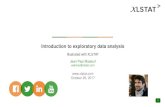 Introduction to exploratory data analysis · Exploratory data analysis: a few words Exploratory statistics Look for information in a multi-variables data set, without having very