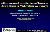 Asian Carps in Midwestern Waterways€¦ · •Increase understanding of bigheaded carp spawning ecology in North American freshwaters •Conduct surveys of drifting eggs in the Wabash