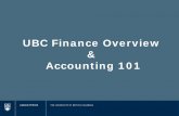 UBC Finance Overview Accounting 101€¦ · Finance Overview Accounting 101 Payment & Procurement Services Accounts Payable Payroll Strategic Sourcing Research and Trust Accounting