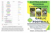 Hobart, 18 November 2017 · in 2015, defeating Geelong in a very tight grand final. Geelong’s GAA history goes back to 1952. Over the years Geelong found it difficult to put teams