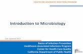 Introduction to Microbiology - CDPH Home Document... · 2017-10-19 · Introduction to Microbiology Basics of Infection Prevention Healthcare-Associated Infections Program Center
