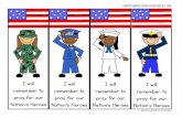 OD 1 will remember to pray for our Nation's Heroes 1 will ...€¦ · pray for our Nation's Heroes 1 will remember to pray for our Nation's Heroes CHRISTIANPRESCHOOLPRINTABLES.COM