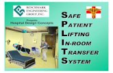 Presents Hospital Design Concepts ATIENT LLLLIFTING ...€¦ · Safe Patient Lifting In-room Transfer System (S.P.L.I.T.S.) • Roll patient and insert bottom and back pads • Attach