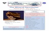 The Mineral Newsletter · 2019-03-29 · The Mineral Newsletter April 2019 2 Mineral of the Month Cassiterite by Sue Marcus Cassiterite is a simple mineral, isn’t it—simply tin