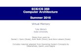 ECE/CS 250 Computer Architecture Summer 2016people.duke.edu/~tkb13/courses/ece250-2016su/slides/10-virtual-me… · Summer 2016 Virtual Memory Tyler Bletsch Duke University Slides