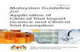 Application of Clinical Trial Import Licence and Clinical ......format of the guideline, CTIL, CTX and variation application form, pharmaceutical data ... CV Curriculum Vitae DCA Drug