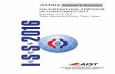ISS2016 Program & Abstracts 29th INTERNATIONAL … · 2017-08-21 · ISS2016 Program & Abstracts 29th INTERNATIONAL SYMPOSIUM ON SUPERCONDUCTIVITY December 13–15, 2016 Tokyo International