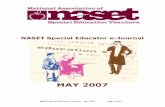 NASET Special Educator e-Journal April 2007 Page 1 of 45 · NASET Special Educator e-Journal – April 2007 Page 4 of 45 NASET Award Nominations End Friday May 4th Each year, NASET