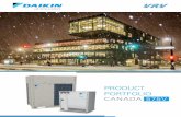 PRODUCT PORTFOLIO CANADA - Daikin...Selecting VRT enables operation to be optimised for either energy efﬁciency or rapid cooling. » Can boost capacity above 100% if needed. The