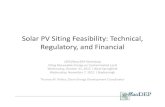Solar PV SitingSitingFeasibility: Feasibility: Regulatory ... · Contaminated Land Development Goal • 50 MW Clean Energy by 2020 • Primarily Solar PhotovoltaicPhotovoltaic s's