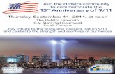 Join the Hofstra community to commemorate the 13th ... · Pay tribute to the brave and innocent lost on 9/11 and celebrate the strength and sacrifices of our heroes Join the Hofstra
