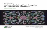 Guide to Acknowledging First Peoples Traditional Territory · Mi’kmaw territory. 2/ I [we] would like to respectfully acknowledge that the land on which we gather is in traditional