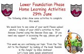 Lower Foundation Phase Home Learning Activities 29th June · Lower Foundation Phase Home Learning Activities 29th June The following slides show some activities to complete this week.
