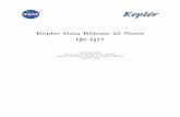 Kepler Data Release 25 Notes Q0{Q17 - MAST · Q17 data. The data products included in this data release include target pixel les, light curve les, FFIs, CBVs, ARP, Background, and