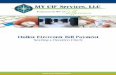 Online Electronic Bill Payment - MY CU SERVICES · Online Electronic Bill Payment – Sending a Donation Check Page 2 Adding a Charity To send a donation check, you must first add