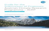 Guide for the Submission of Proposals Austrian Climate Research … · Vienna, July 2019 A funding programme of the Climate and Energy Fund of the Austrian Federal Government Guide