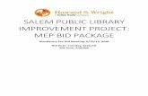 SALEM PUBLIC LIBRARY IMPROVEMENT PROJECT: MEP BID …procurementsearch.com/uploads/documents/Salem... · Project: Salem Public Library – MEP Bid Packages Bid Date: 6/25/2019 3 Project
