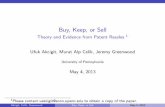 Buy, Keep, or Sell · Introduction Walter Hunt (1796-1859) Akcigit, Celik, Greenwood Buy, Keep, or Sell May 4, 2013