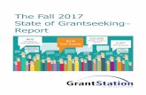The Fall 2017 State of Grantseeking Report · same amount as in the Spring 2017, Fall 2016, Spring 2016, and Fall 2015 Reports. • The largest award median for government funders
