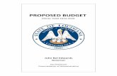 GOVERNOR’S WZKWK^ EXECUTIVE BUDGET BUDGET · The updated revenue estimate used in my budget proposal is that of the administration’s economist whose forecast was the last one