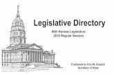 Legislative Directory - Kansas · Note: Information in this directory is current as of January 13, 2016. For updated information check the Excel version of the 2016 Legislative