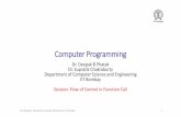 Computer Programmingcs101/2014.2/lecture-slides/CS101x_S42… · On returning from myEncode, execution should resume from instruction at this address. Dr. Deepak B. Phatak & Dr. Supratik