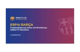 ESPAI BARÇA - grbv · • market research to measure market demand: o 5.600 companies in catalunya/madrid o 6.786 socis analysis of sponsorship valuations: title rights and other