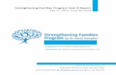 Strengthening Families Program Year 8 Report · 2019-10-28 · Fidelity/Process Evaluation Results Summary Fin dings NC SFP agencies met (2.75-3.74) overall SFP standards and benchmarks