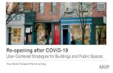 Re-opening after COViD-19 · 2020-05-28 · Retail shopping centres, temporary retail spaces Culture art galleries, museums Venuesstadiums, concert halls, arenas Public Realm footways.